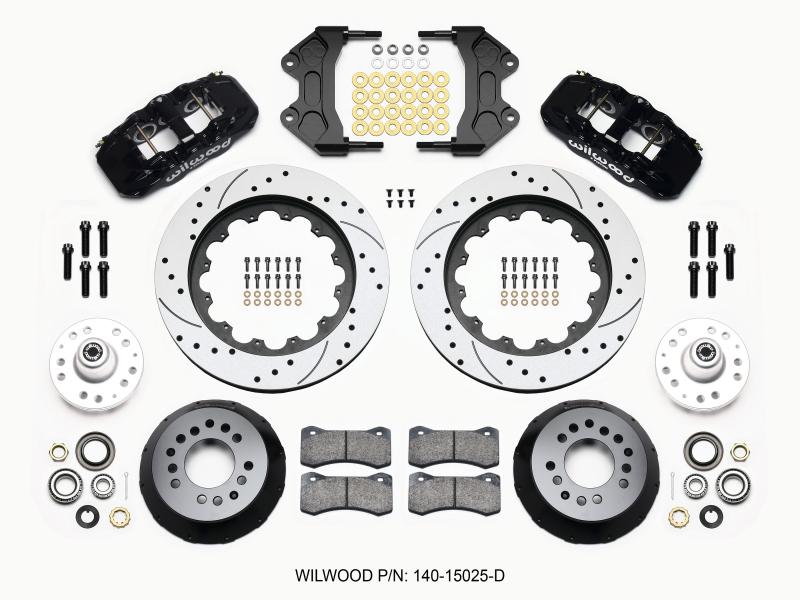 Wilwood AERO6 Front Hub Kit 15.00 Drilled WWE ProSpindle 140-15025-D Main Image