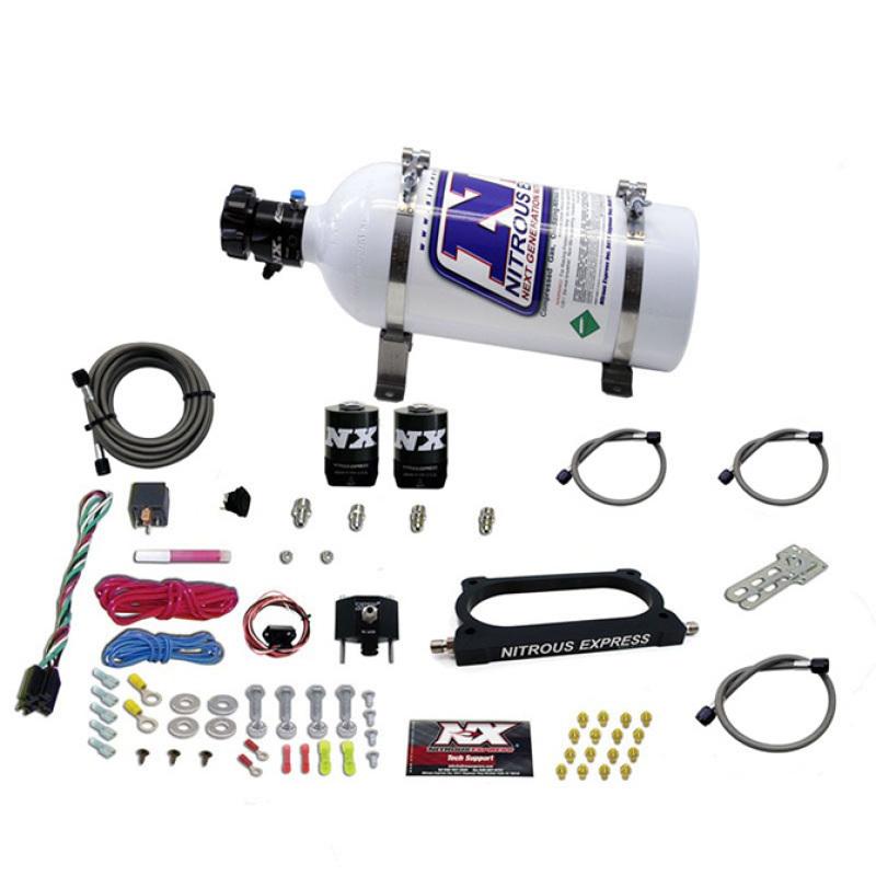 Nitrous Express 07-14 Ford Mustang GT500 Nitrous Plate Kit (50-250HP) w/5lb Bottle 20949-05 Main Image