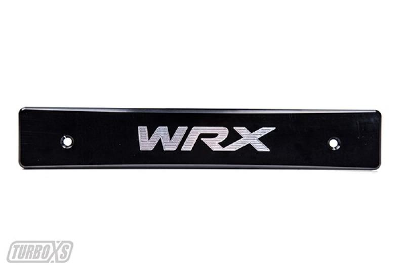 Turbo XS 15-17 Subaru WRX/STi Billet Aluminum License Plate Delete Black Machined WRX Logo txs-WS15-LPD-BLK-WRX Main Image