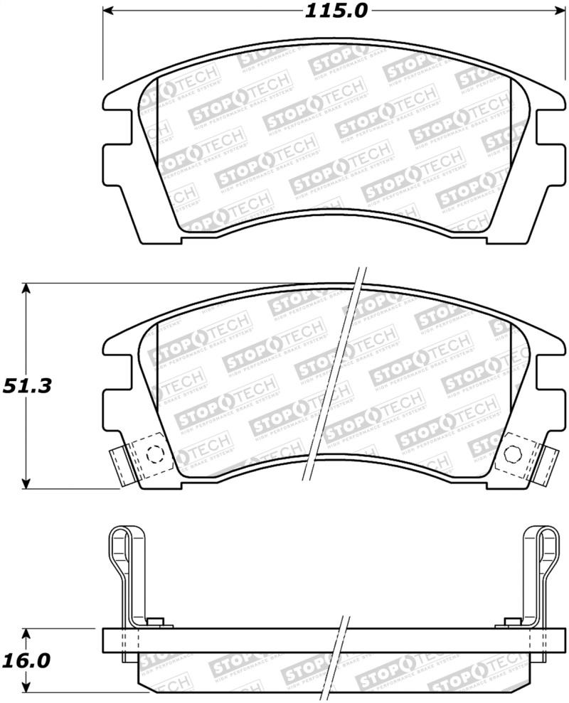 StopTech Street Brake Pads - Front 308.05090 Main Image