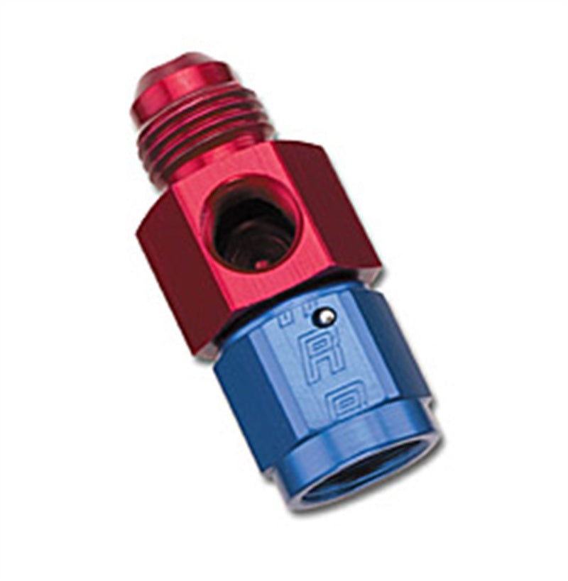 Russell -6 AN Fuel Pressure Takeoff (Red / Blue Finish)