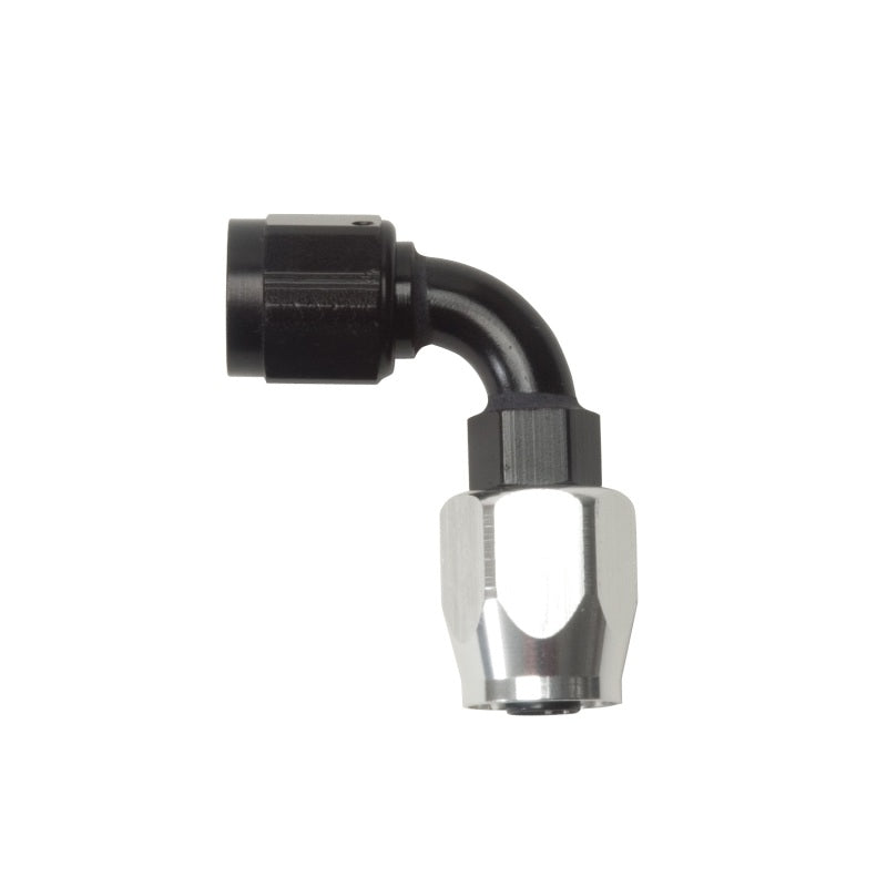 Russell Full Flow 90° Swivel Style Hose End - Black / Silver