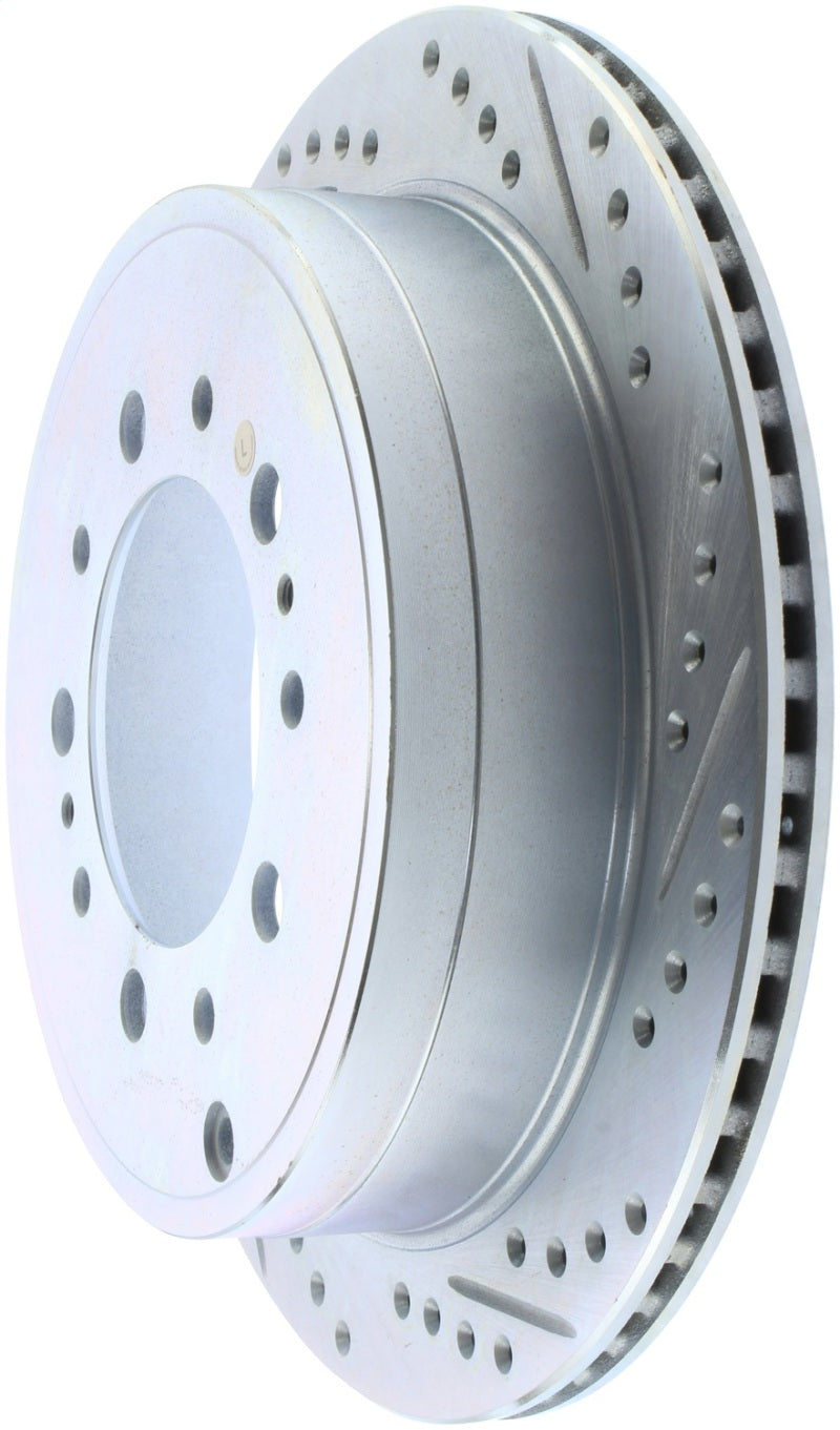 StopTech Select Sport 13-17 Toyota Land Cruiser Sport Drilled / Slotted Rear Driver-Side Brake Rotor 227.44157L