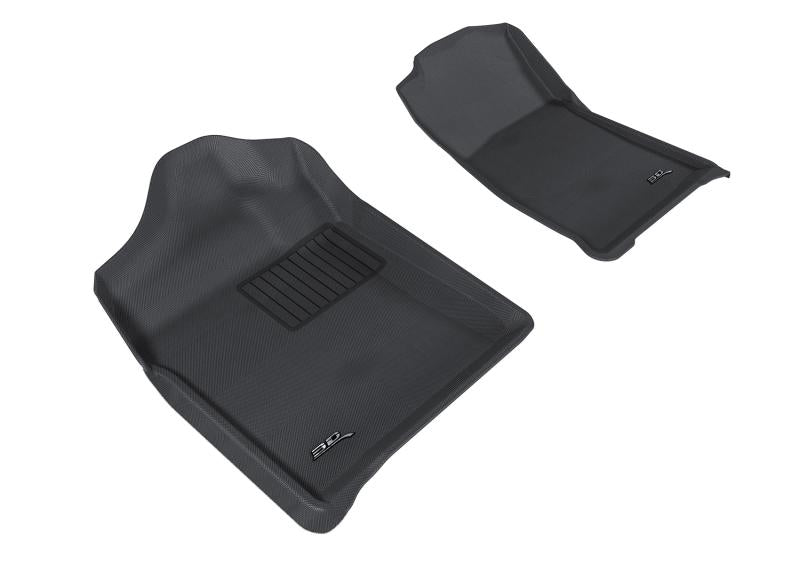 3D MAXpider 2007-2013 Chevrolet/GMC Silverado/Sierra Regular Cab Kagu 1st Row Floormat - Gray L1CH05111501 Main Image