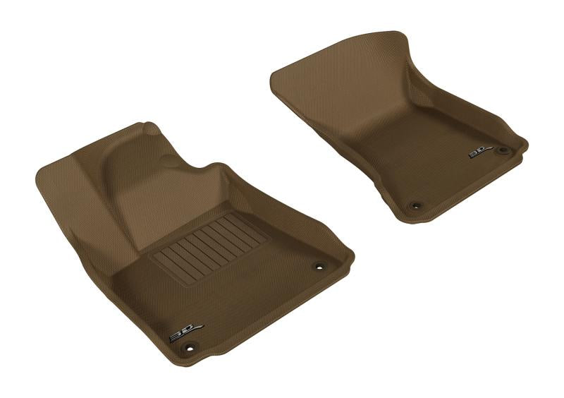 3D MAXpider 2011-2018 Audi A8/A8L Kagu 1st Row Floormat - Tan L1AD03011502 Main Image