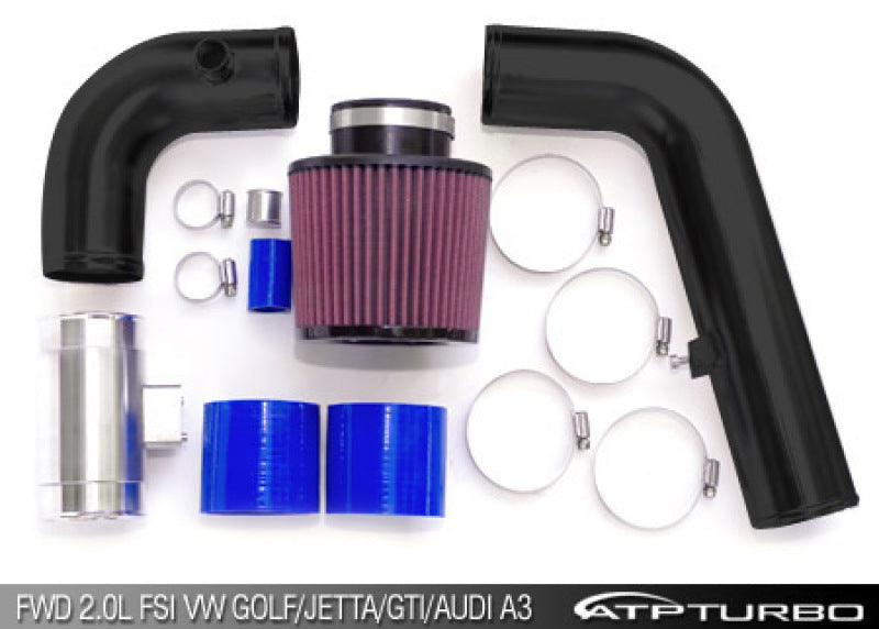 ATP VW Golf/GTI/Jetta / Audi A3 2.0T FSI Turbo 3.0in Modular Intake Kit w/ Black Silicone Connectors ATP-VVW-171BK