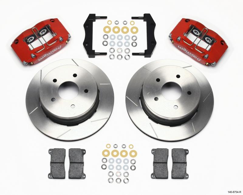 Wilwood Dynapro Radial Rear Kit 12.19in Drilled Red 2004-2006 Pontiac GTO 140-8754-R Main Image