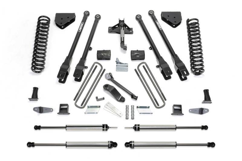 Fabtech 08-10 Ford F450/F550 4WD 6in 4 Link System w/DL Shocks K2054DL Main Image