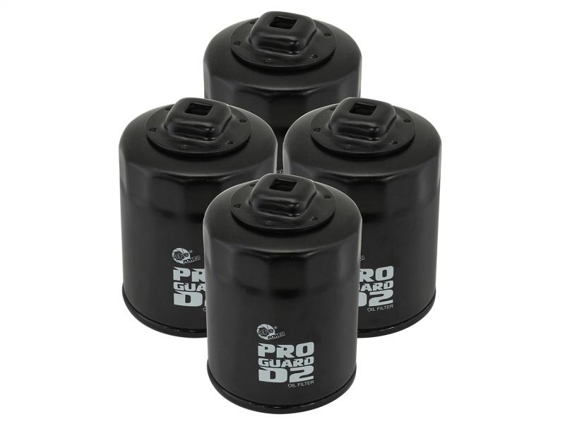 aFe Pro GUARD D2 Oil Filter 99-14 Nissan Trucks / 01-15 Honda Cars (4 Pack) 44-LF016-MB Main Image