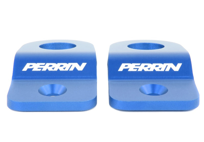 Perrin 08-21 Subaru WRX/STI Upper Radiator Bracket Set - Blue PSP-ENG-521BL