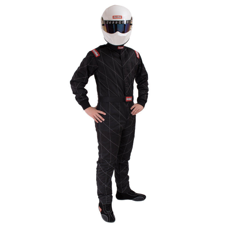 RaceQuip Black Chevron-5 Suit SFI-5 - Medium 91609039