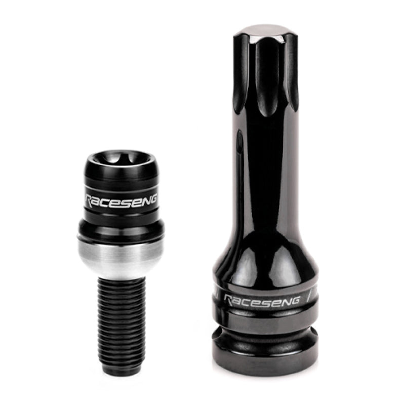 Raceseng TLR-1 Titanium Lug Bolt Set - M14x1.5mm / R14 Floating Seat - Brushed Black 01033BRBS10-01033BRBS10-103104S20