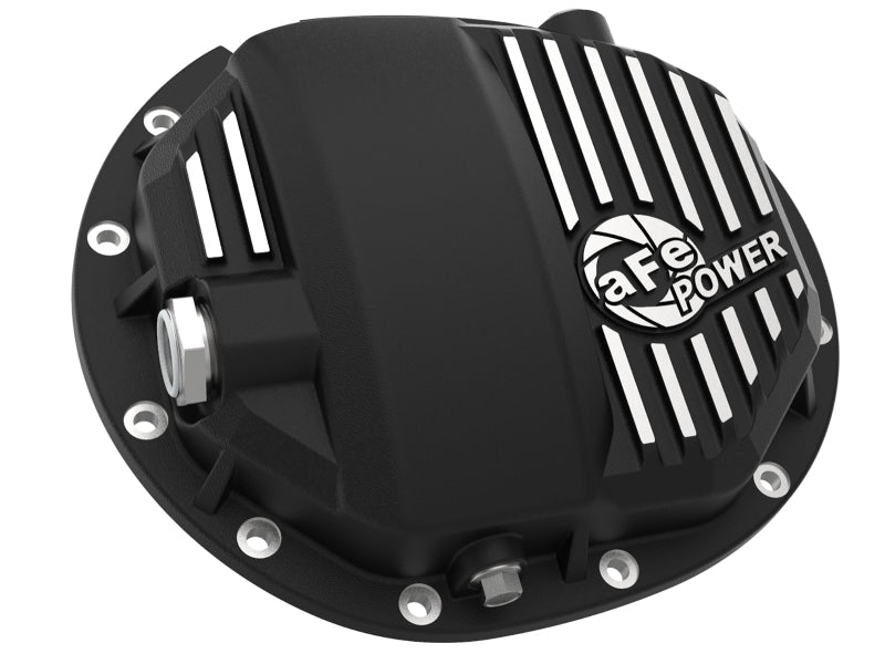 aFe Pro Series AAM 9.5/9.76 Rear Diff Cover Black w/Mach Fins & Oil 14-19 GM Silverado/Sierra 1500 46-71121B