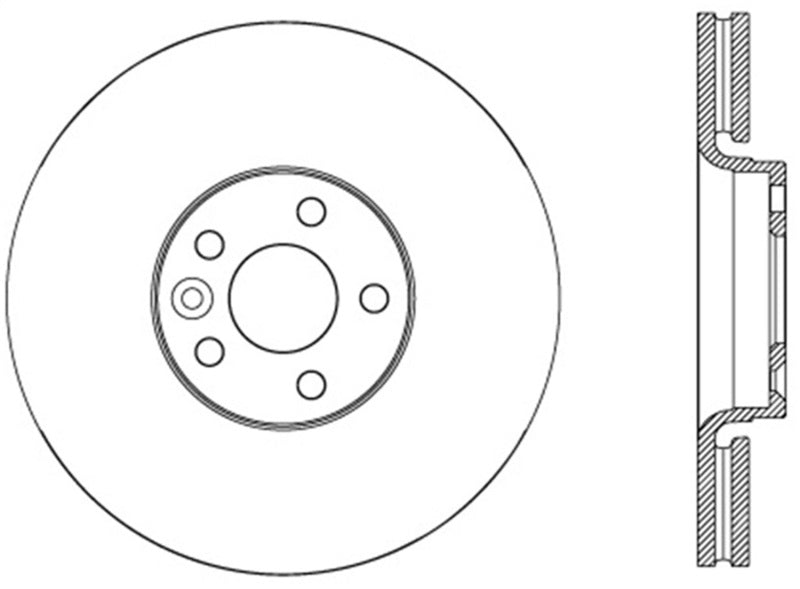 StopTech Sport Cryo Cross Drilled Brake Rotor; Front Right