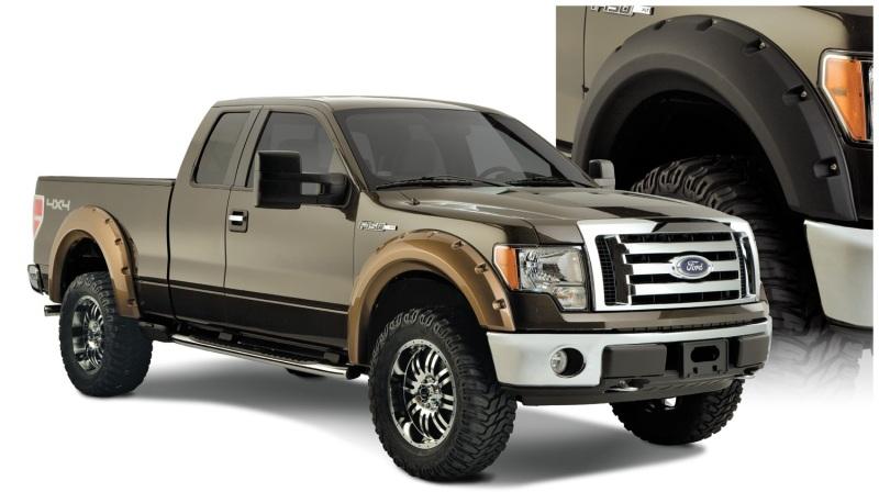 Bushwacker 09-14 Ford F-150 Styleside Max Pocket Style Flares 4pc 67.0/78.8/97.4in Bed - Black 20927-02 Main Image