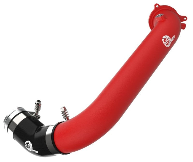 aFe BladeRunner Red 2-3/4in Aluminum Charge Pipe 2021 Toyota Supra GR (A90) I4-2.0L (t) B48 46-20488-R