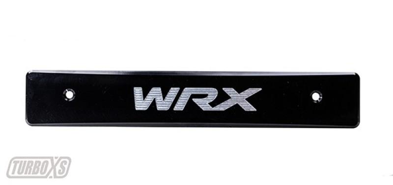 Turbo XS 08-14 Subaru WRX/STi Billet Aluminum License Plate Delete Black Machined WRX Logo txs-WS08-LPD-BLK-WRX Main Image