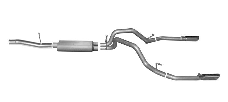 Gibson 10-13 GMC Sierra 1500 SLE 4.8L 2.25in Cat-Back Dual Split Exhaust - Stainless 65654 Main Image