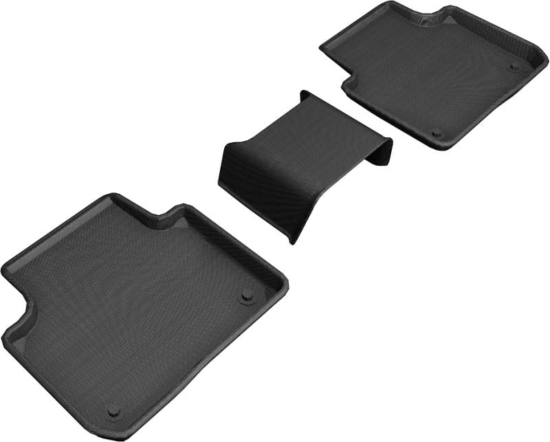 3D MAXpider 2019-2019 Porsche Cayenne Kagu 2nd Row Floormats - Black L1PO01921509 Main Image