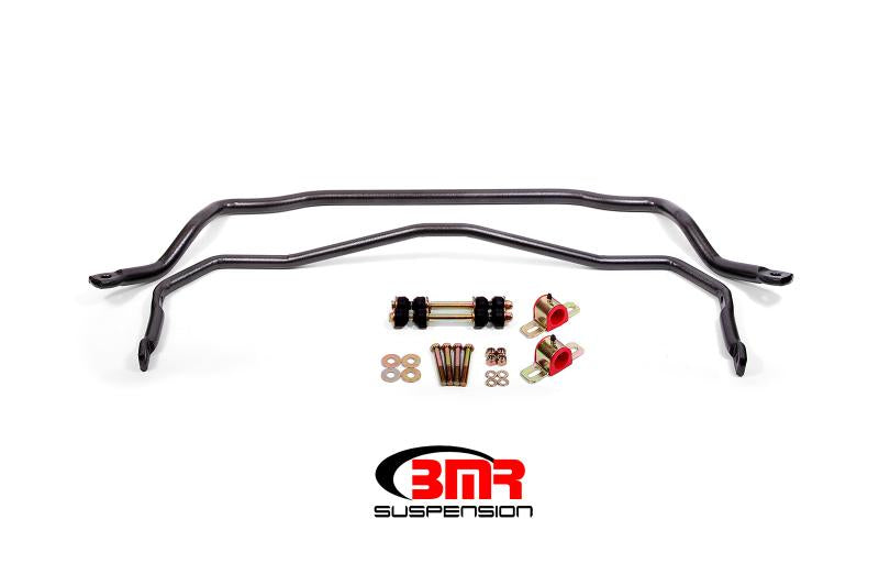 BMR 64-72 A-Body Front & Rear Sway Bar Kit w/ Bushings - Black Hammertone SB028H Main Image