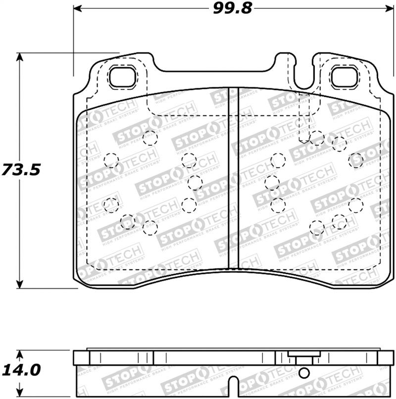 StopTech Street Brake Pads - Front 308.05611 Main Image