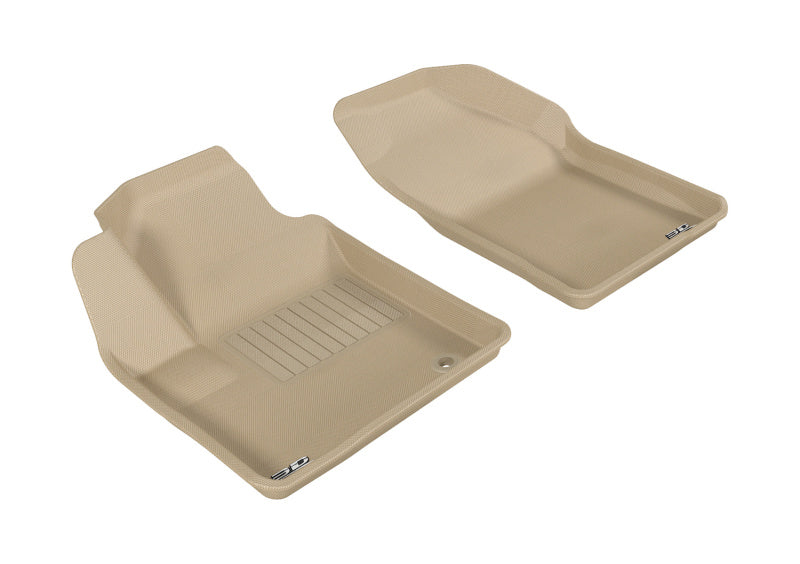 3D MAXpider 2007-2010 Chrysler Sebring Sedan Kagu 1st Row Floormat - Tan L1CY00111502