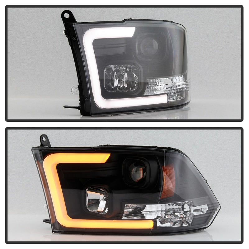 Spyder 09-16 Dodge Ram 1500 Ver 2 Proj Headlight - Light Bar Turn Signal - Blk - PRO-YD-DR09V2-SB-BK 5086266