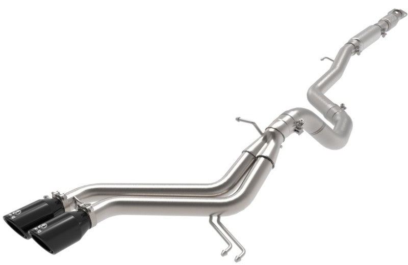 aFe Takeda 2-1/2in to 3in SS-304 Cat-Back Exhausts w/ Black Tip 13-17 Hyundai Veloster L4-1.6L 49-37018-B