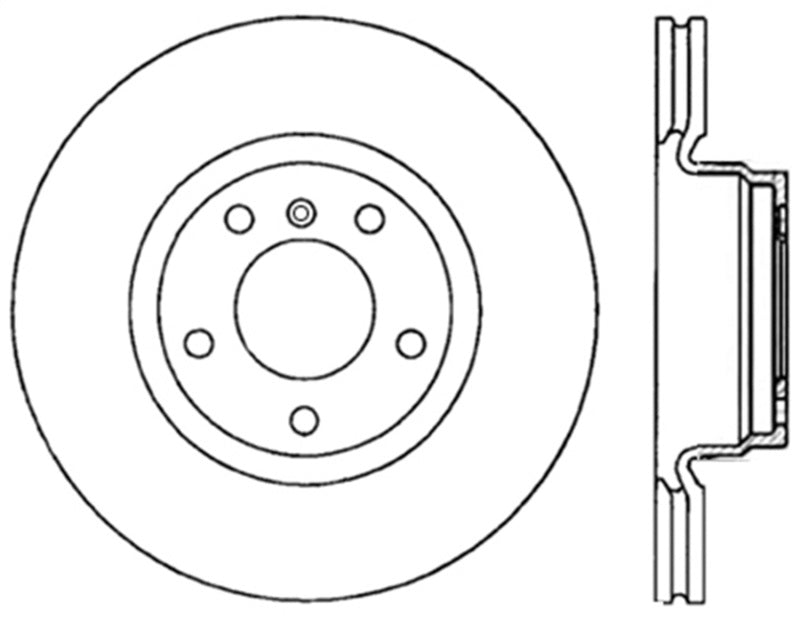 StopTech Sport Cryo Cross Drilled Brake Rotor; Rear Right