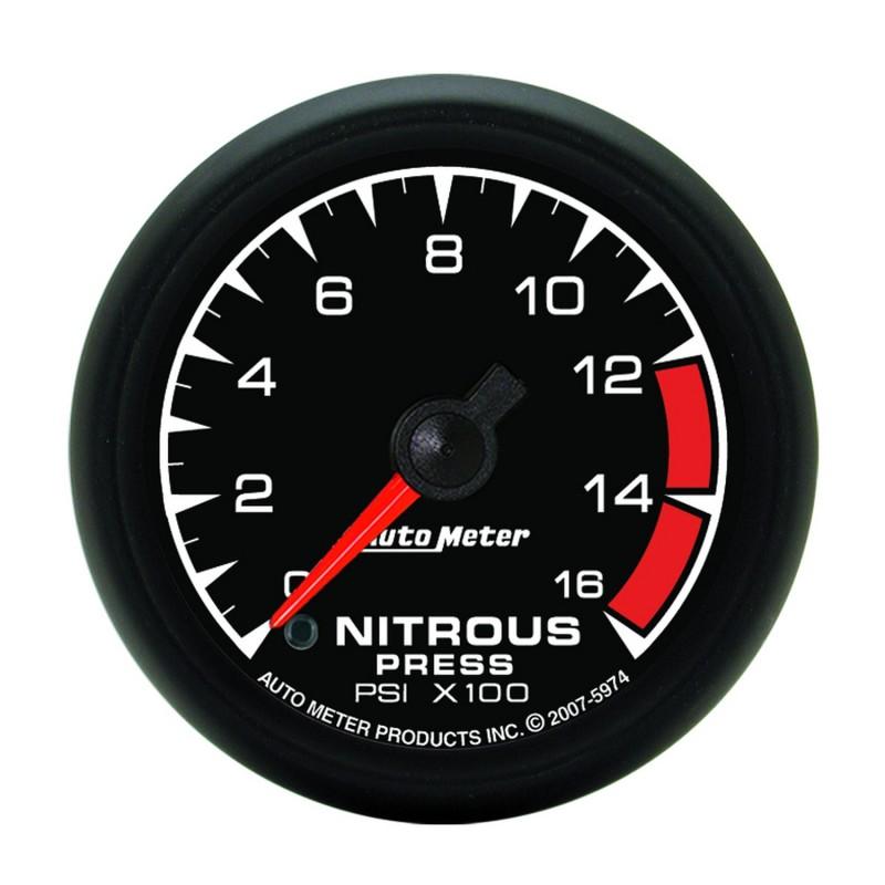 Autometer ES 52mm Full Sweep Electric 0-1600 PSI Nitrous Pressure Gauge 5974 Main Image