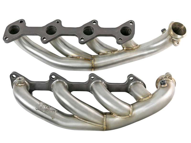 aFe Twisted Steel 1.75-2in 304 SS Headers 03-07 Ford Diesel Trucks V8-6.0L (td) 48-33022