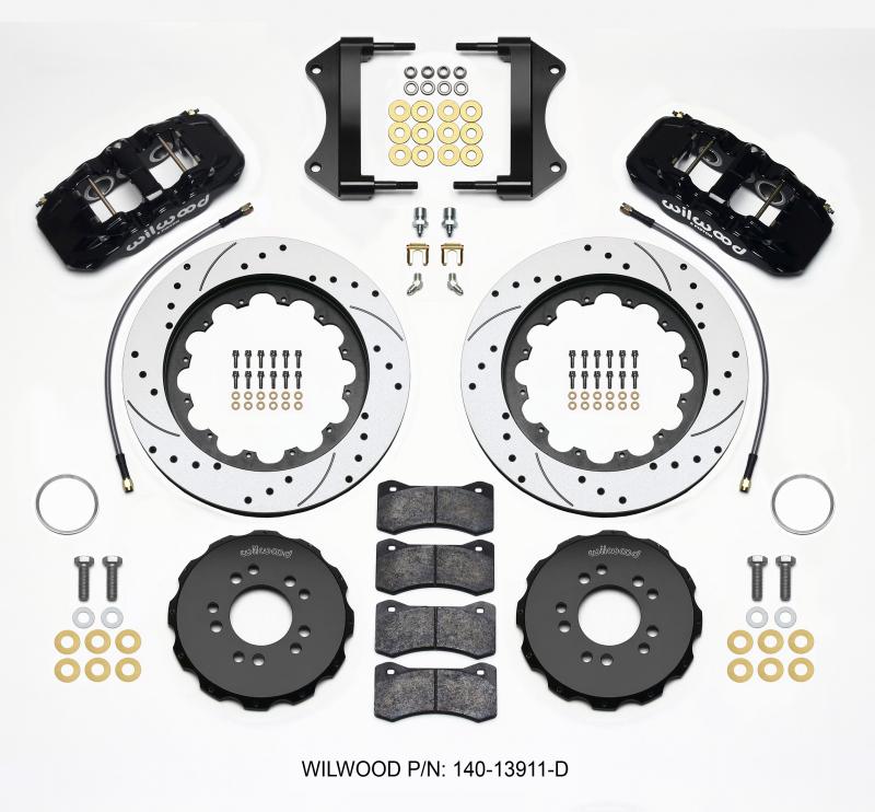 Wilwood AERO6 Front Hat Kit 15.00 Drilled 2014-up Corvette C7 w/Lines 140-13911-D Main Image