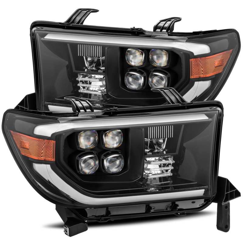 AlphaRex 08-13 Toyota Sequoiaá NOVA LED Proj Headlights Plank Style Alpha Black w/Activation Light 880727 Main Image