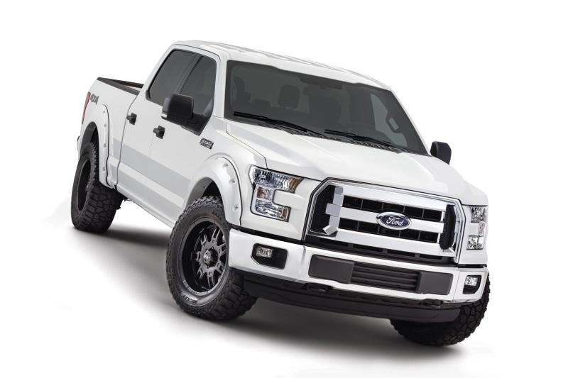 Bushwacker 16-17 Ford F-150 Styleside Pocket Style Flares 4pc 78.9/67.1/97.6in Bed - Oxford White 20935-12 Main Image