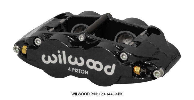 Wilwood Caliper Forged Narrow Superlite FNSL4R-DS Dust Seal 1.25/1.25 1.10in Rotor Width - Black 120-14439-BK