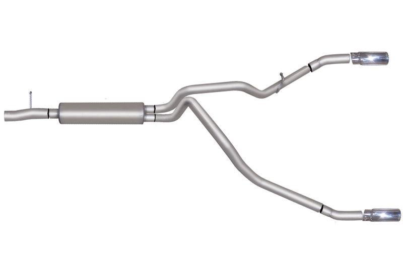 Gibson 11-16 Ford F-250 Super Duty Lariat 6.2L 2.5in Cat-Back Dual Split Exhaust - Stainless 69126 Main Image