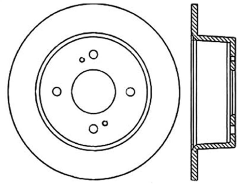 StopTech 79-81 Nissan 280ZX Sport Slotted & Drilled Rear Right Rotor 127.42014R Main Image