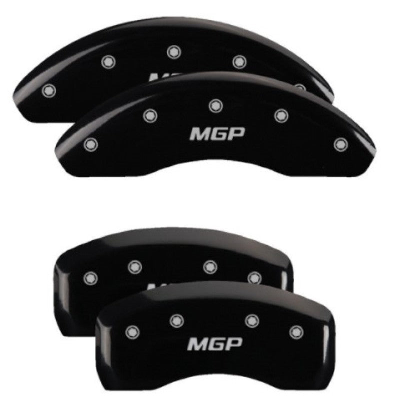 MGP 4 Caliper Covers Engraved Front & Rear MGP Black Finish Silver Characters 2017 Kia Optima 21193SMGPBK