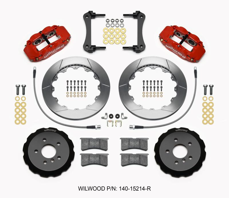 Wilwood Narrow Superlite 6R Front Hat Kit 12.88in Red 2014-2015 Mini Cooper w/Lines 140-15214-R Main Image