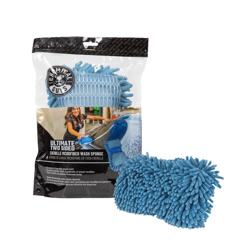 Chemical Guys Ultimate Two Sided Chenille Microfiber Wash Sponge - Blue (P12) MIC495