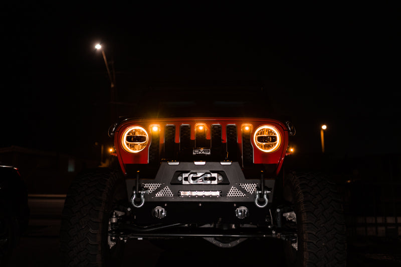 DV8 Offroad 2018+ Jeep JL Grill Amber Marker Lights GRJL-02