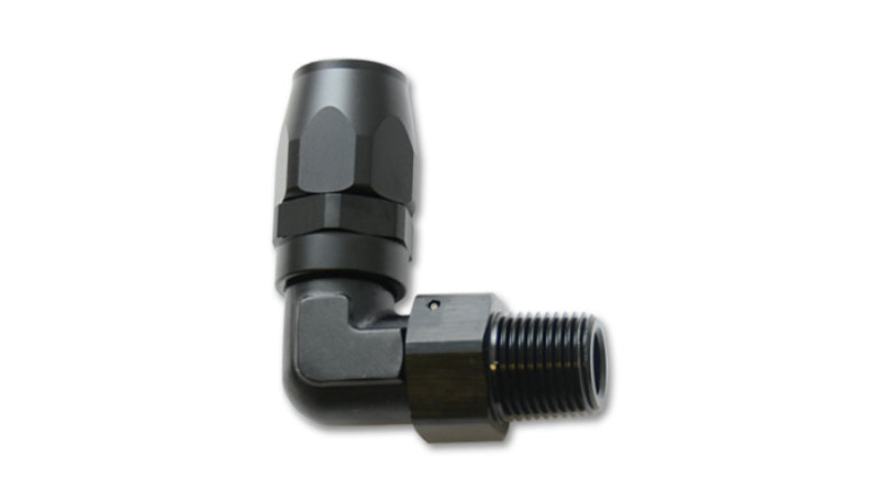 Vibrant Male NPT 90 Degree Hose End Fitting; Hose Size: -10AN; Pipe Thread: 1/