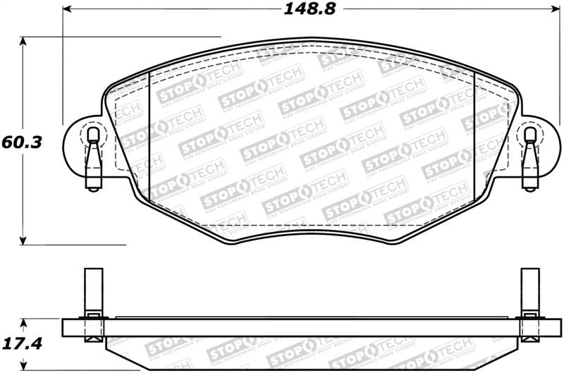 StopTech Street Brake Pads 308.09100 Main Image