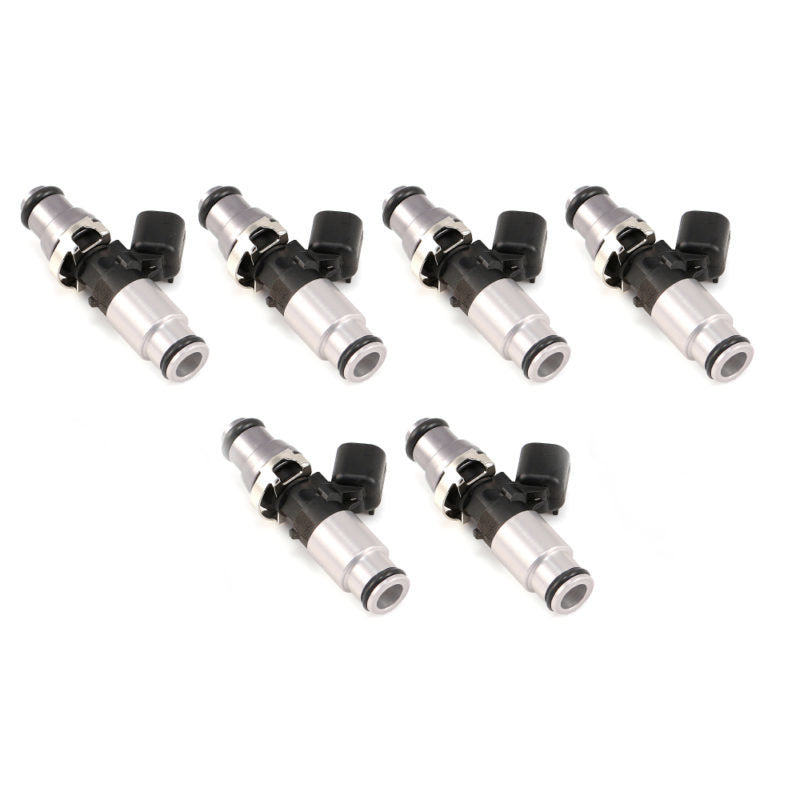 Injector Dynamics ID1300X Injectors Audi/VW VR6 (12 valve) 14mm Grey Top / Silver Bottom - Set of 6 1300.60.14.14B.6