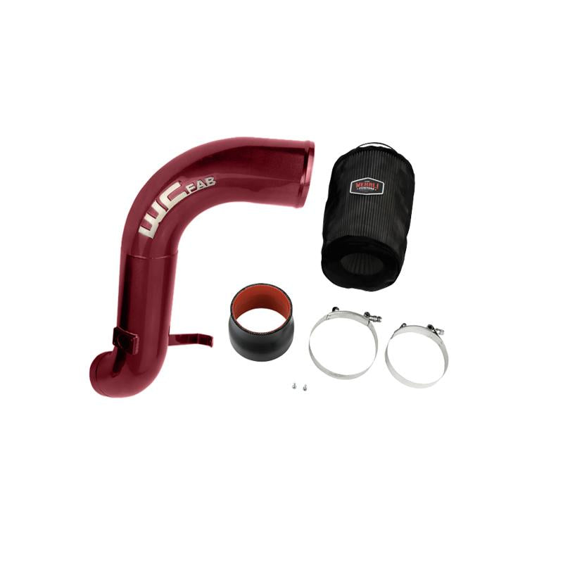 Wehrli 04.5-05 Chevrolet 6.6L LLY Duramax 4in Intake Kit - WCFab Red WCF100335-RED Main Image