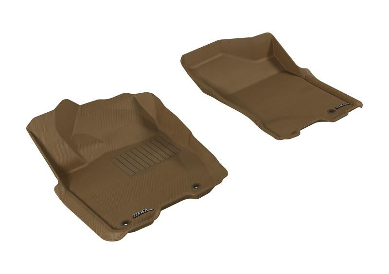 3D MAXpider 2009-2015 Nissan Titan King/Crew Cab Kagu 1st Row Floormat - Tan L1NS06311502 Main Image