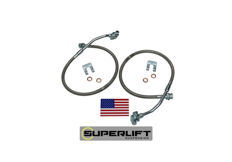 Superlift 79-86 GM Pickup/Blazer/Suburban w/ 4-6in Lift Kit (Pair) Bullet Proof Brake Hoses 91350 Main Image