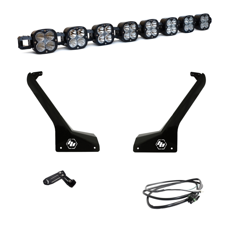 Baja Designs Jeep JL/JT Roof Bar LED Light Kit 8 XL Linkable w/ Upfitter 447664UP