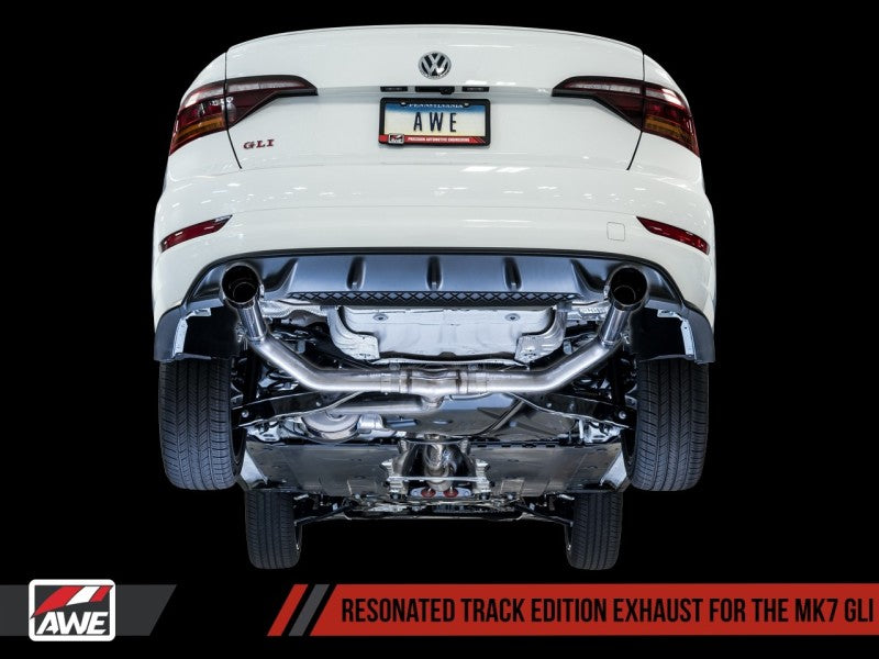 AWE Tuning 18-19 Volkswagen Jetta GLI Mk7 Touring Exhaust - Diamond Black Tips (Fits High-Flow DP) 3015-23062