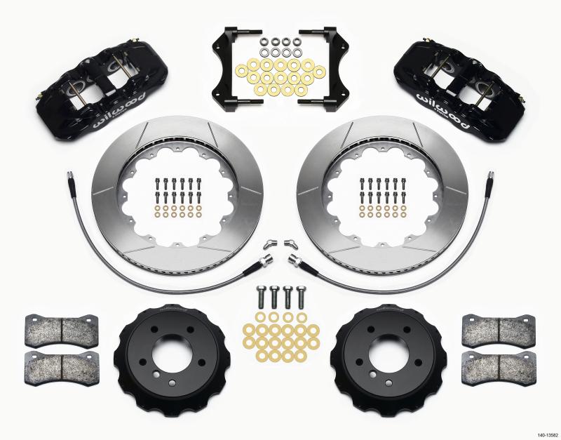 Wilwood AERO6 Front Hat Kit 14.00 2007-2011 BMW E90 Series w/Lines 140-13582 Main Image